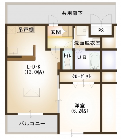 ルネス フルーレの間取り