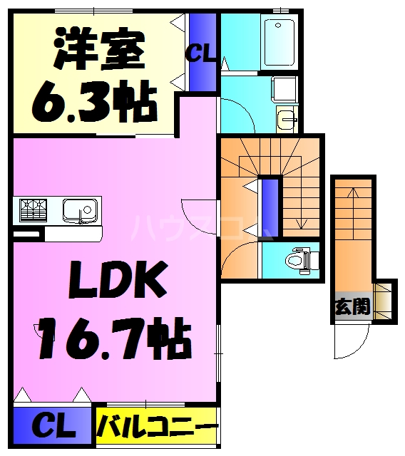 フェリーチェ誉田の間取り