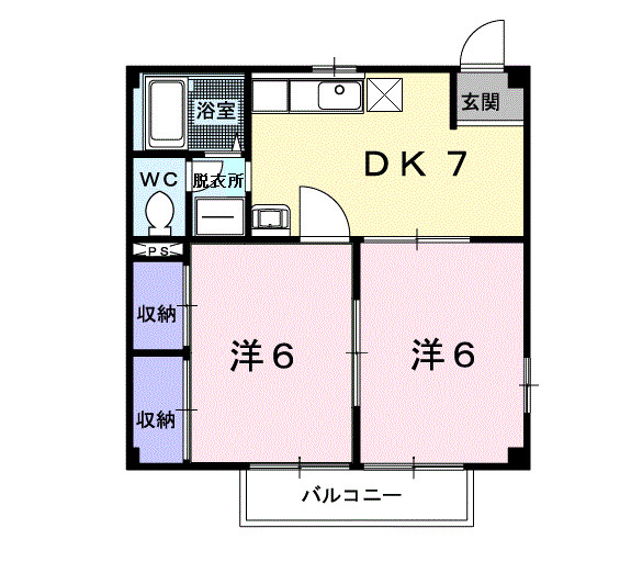 サンライズハイムBの間取り