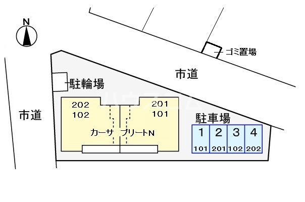 3/4 駐車場