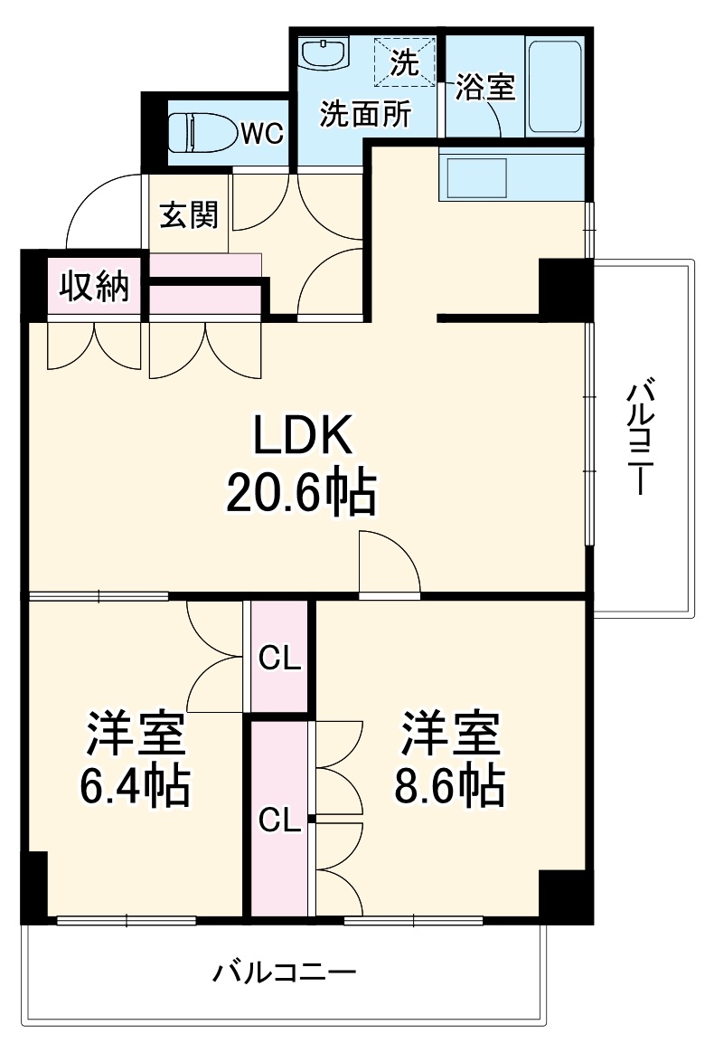 上浅田レジデンスの間取り
