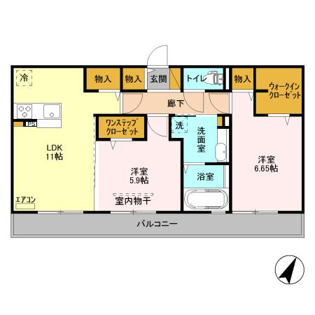 アイチ8 A棟の間取り