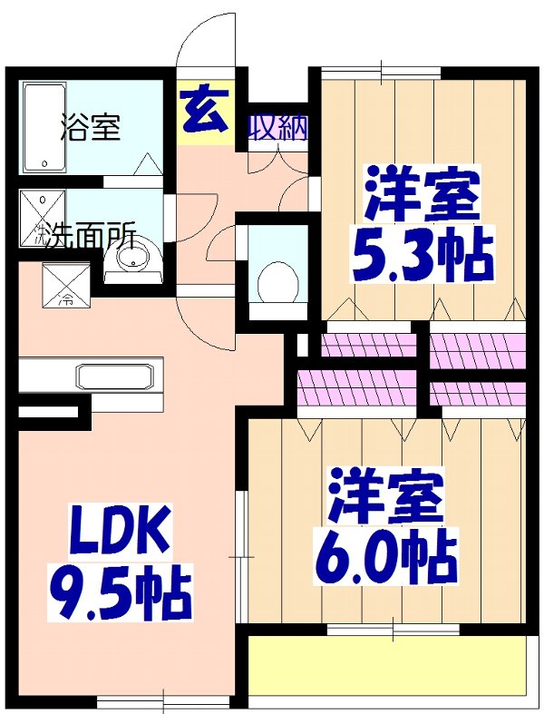 ミリアビタ響の間取り