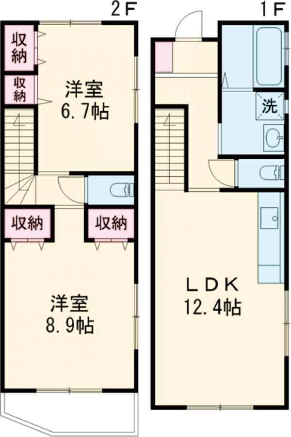 STハイツBの間取り