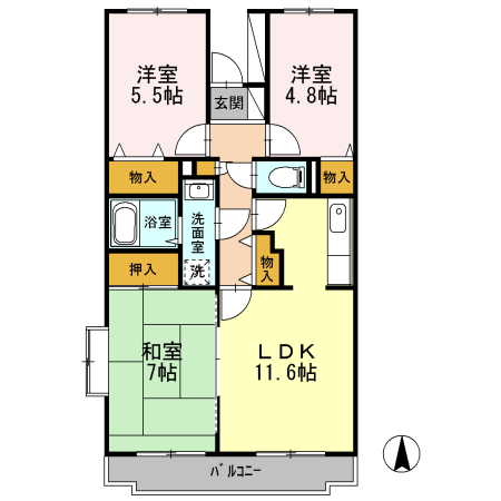 Bellevue参番館の間取り