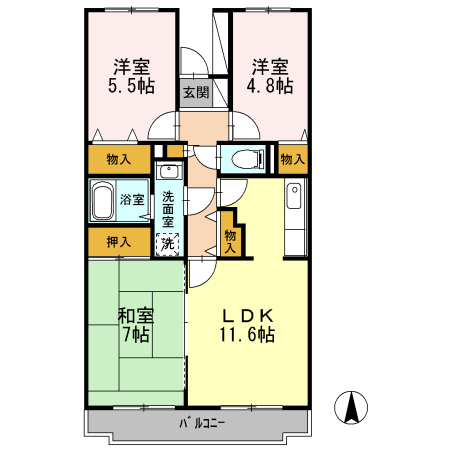 Bellevue参番館の間取り