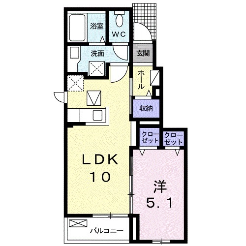 ルーラル朝倉 Bの間取り