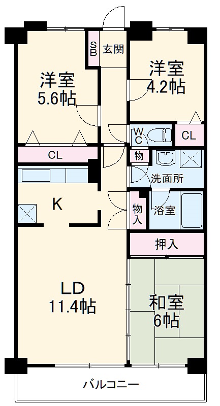 フィオーレ新宿の間取り