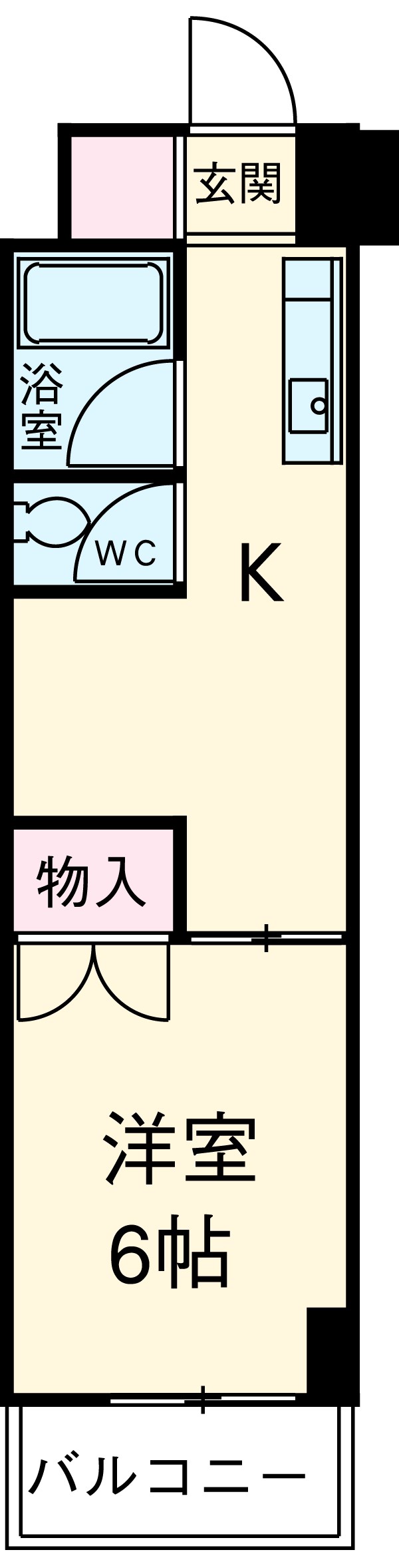 レジデンス横浜Ⅰ・207号室の間取り