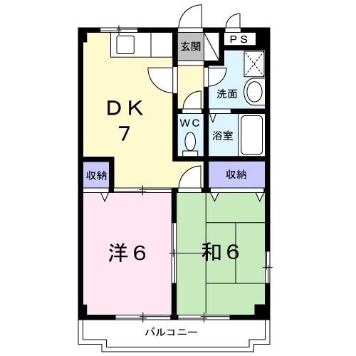 シャンポ-ル・ドエルⅡの間取り