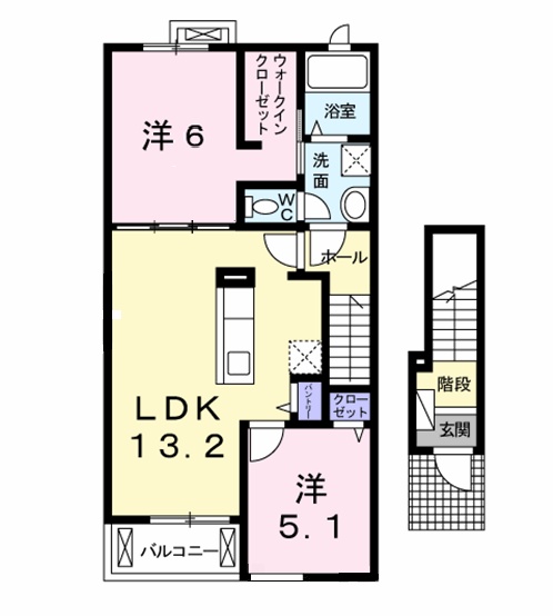 アムール下津Ⅱの間取り