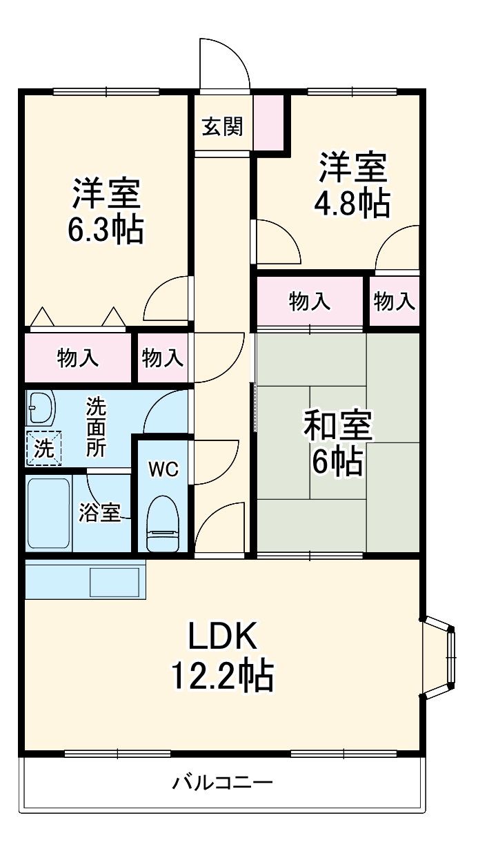 メッセ・ミサキⅠの間取り