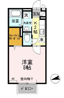 レクエルド・202号室の間取り