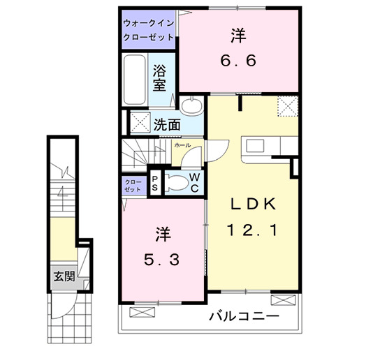 ハピネス ツースリーの間取り