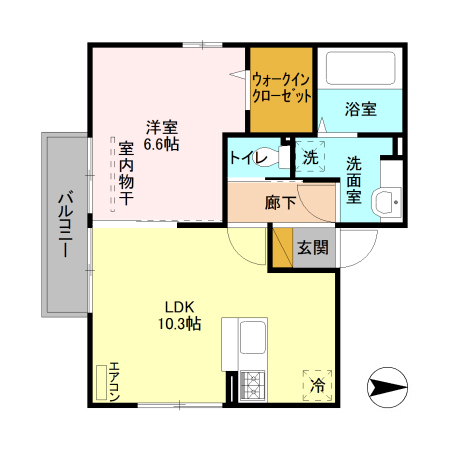 レフィナード(川越的場)の間取り