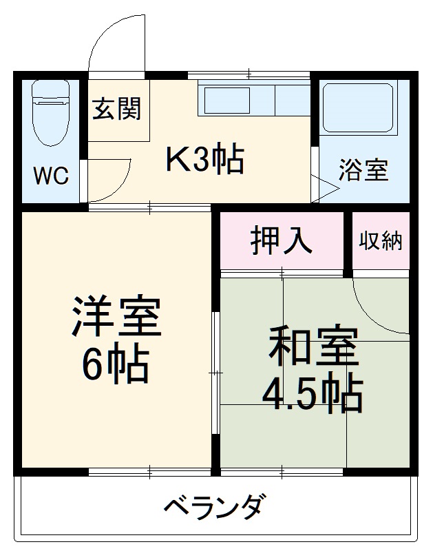 サンハウス松本Bの間取り