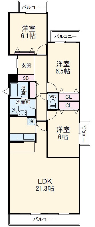 シャレーアヴァンテの間取り