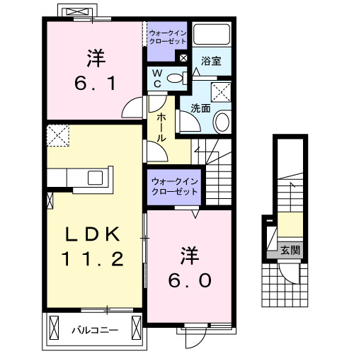 シャン・ド・フルールⅡの間取り