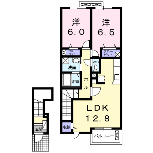 カーポラヴォーロ Ⅰの間取り