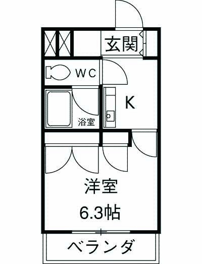 パルフェ城南ビルの間取り