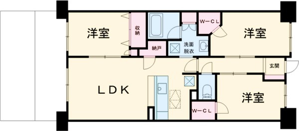 プラウド船橋四番街の間取り
