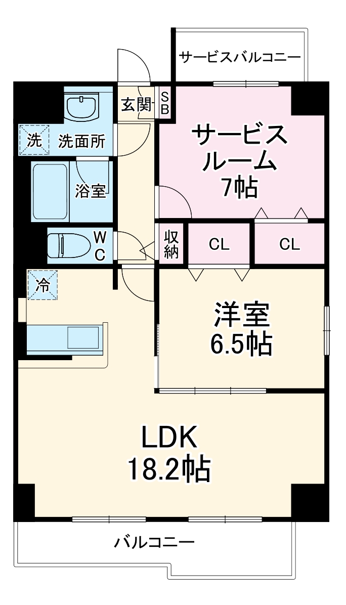 クアドリフォリエブルーの間取り