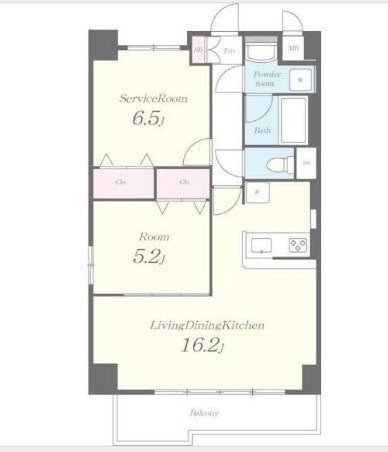 クアドリフォリエブルーの間取り