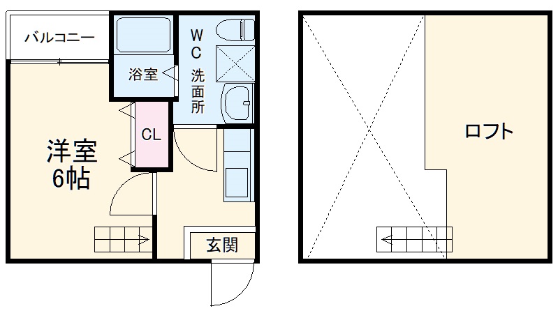 ラグタイム箱崎の間取り