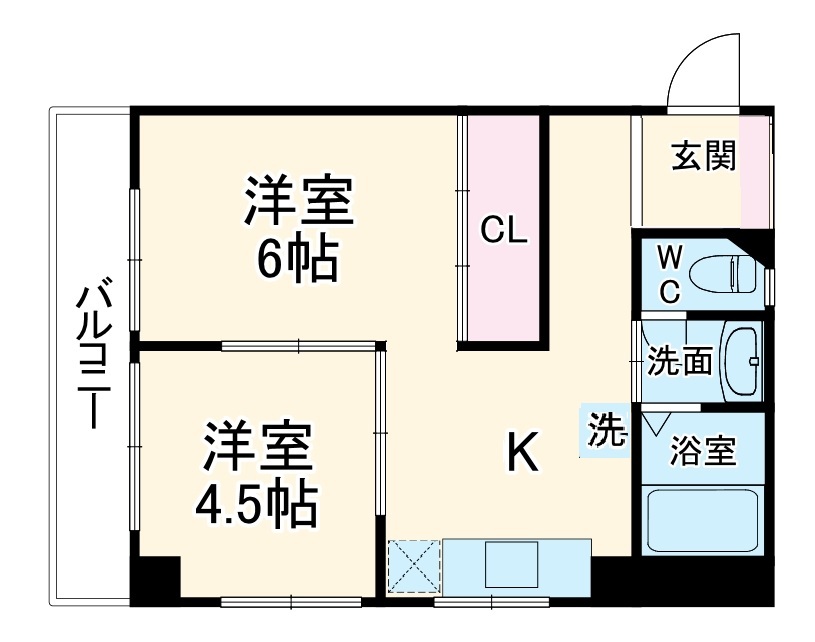 栗林マンションの間取り