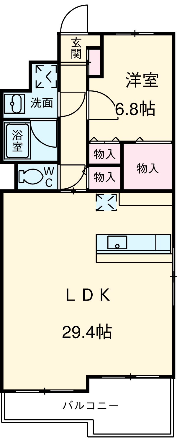 リーベンハイムカガの間取り