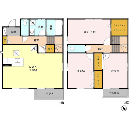 セリシア Aの間取り