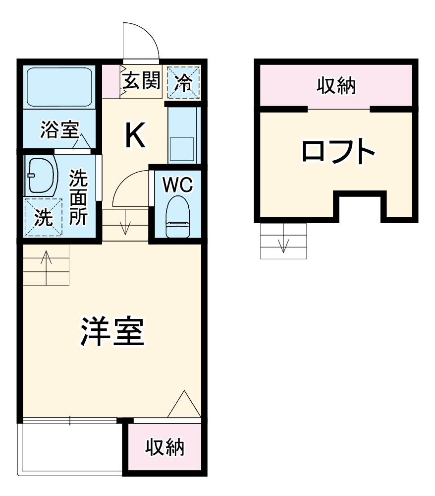 マーレ船橋・201号室の間取り