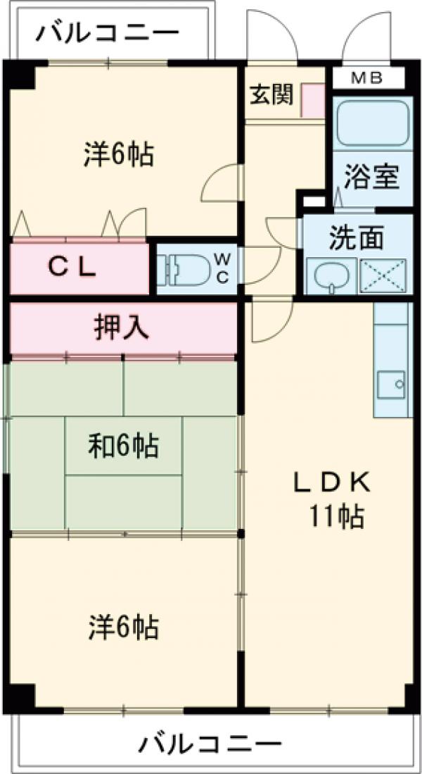 メルローズ30の間取り