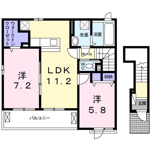 プランドール 壱番館の間取り