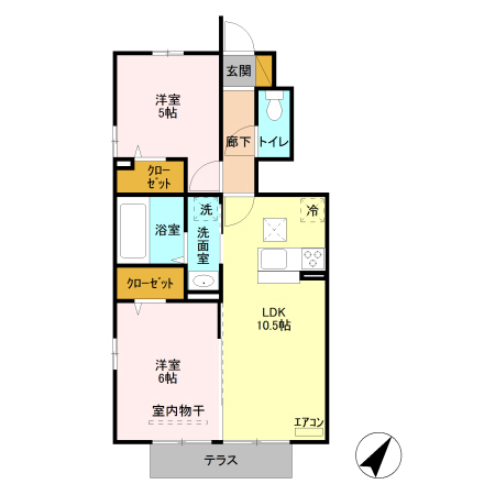 ラ・グラシューズ Aの間取り
