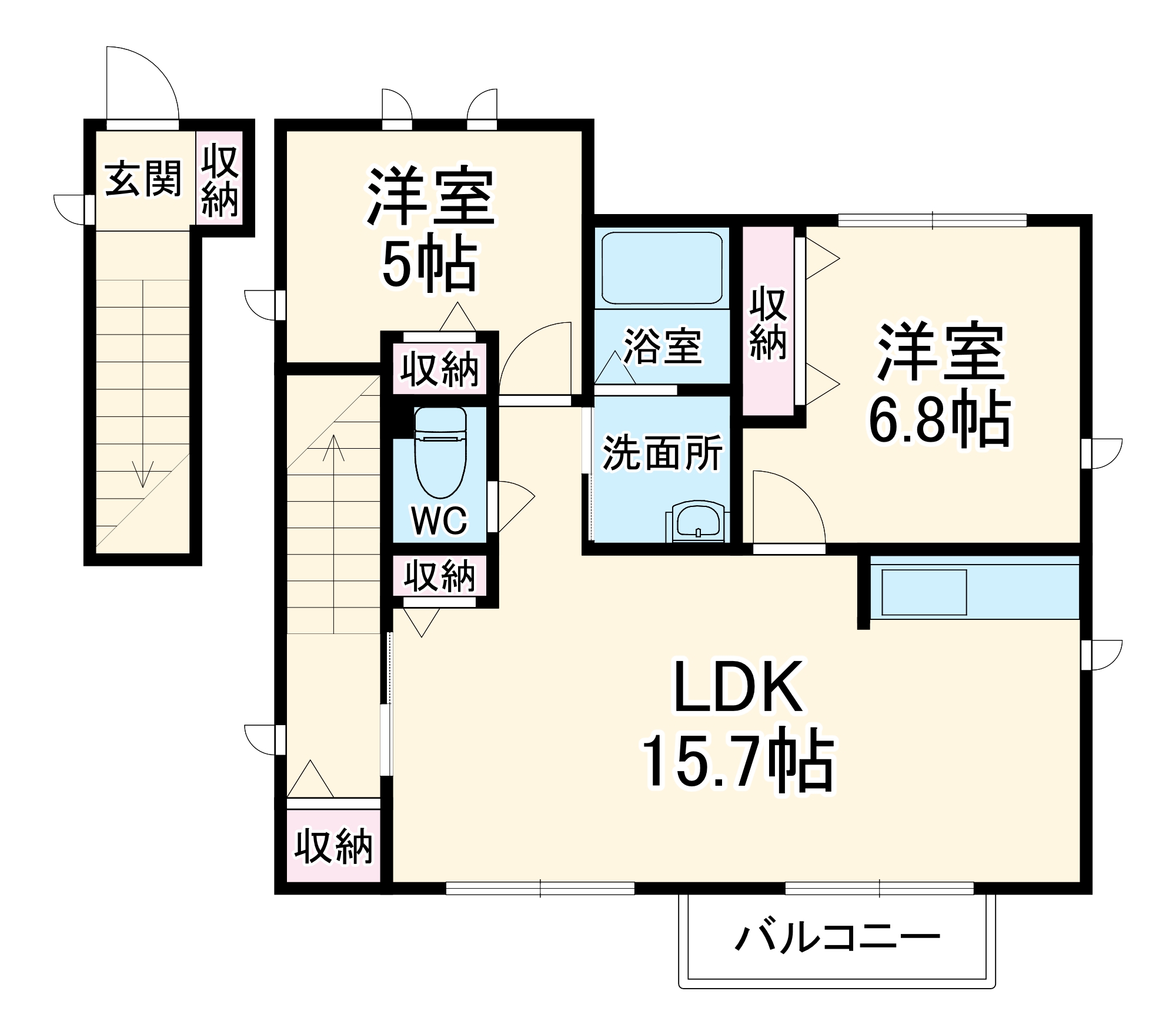 メゾン片瀬山 Aの間取り