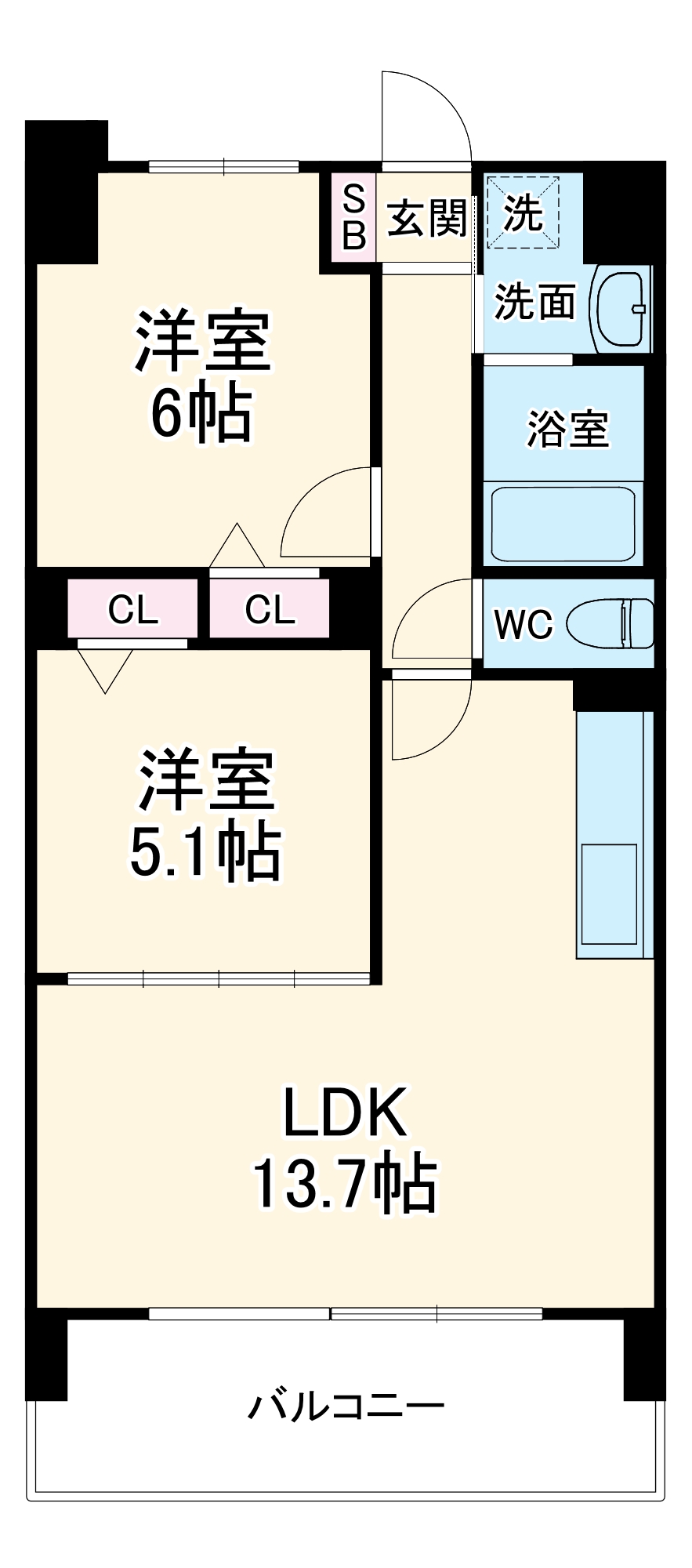 エスポワール鎌ケ谷の間取り