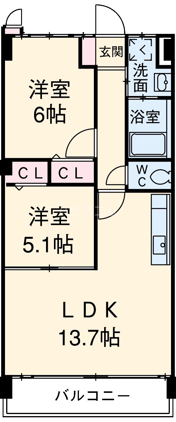 エスポワール鎌ケ谷の間取り