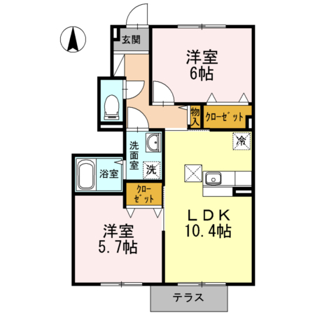 コスモ白井Ⅲの間取り