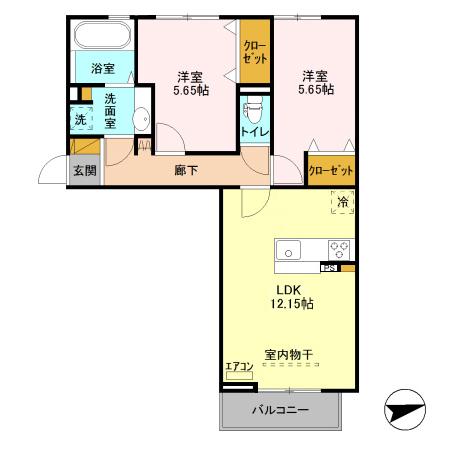D-roomちはら台Cの間取り