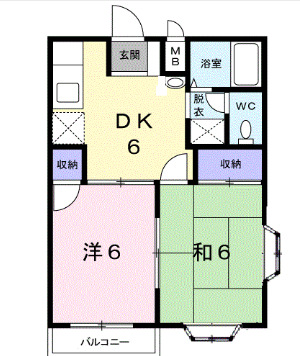 コーポ梨花の間取り