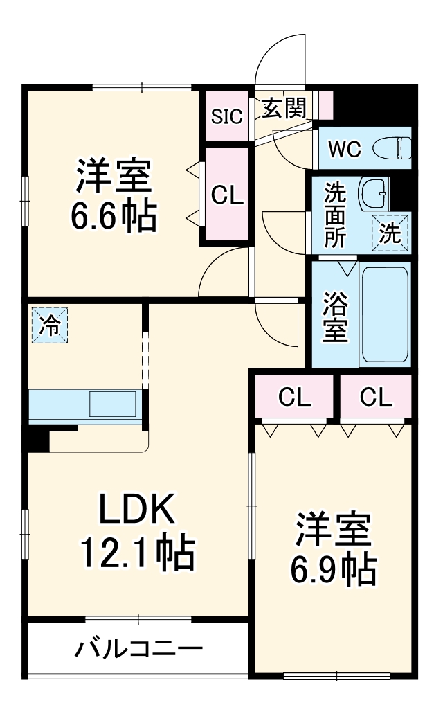 アムール サンドエルⅢの間取り