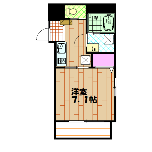 上鶴間本町の完工年月(2017年5月)築の賃貸マンションの間取り