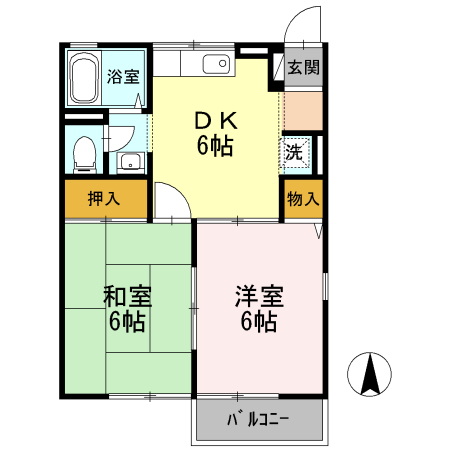 サニーハイツ中村の間取り