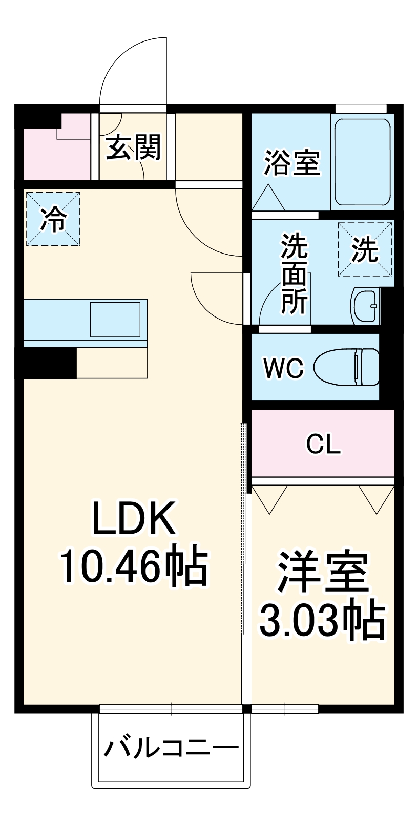 文京町の完工年月（2010年4月）築の賃貸アパートの間取り