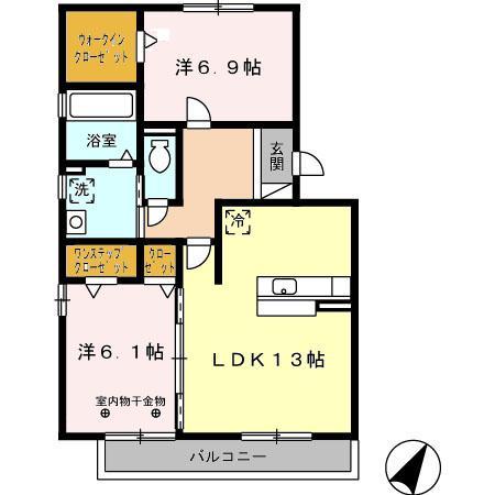 メルベイユ・フロールの間取り