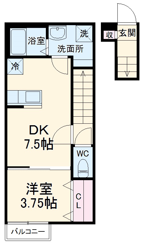 AJ都賀Ⅱの間取り