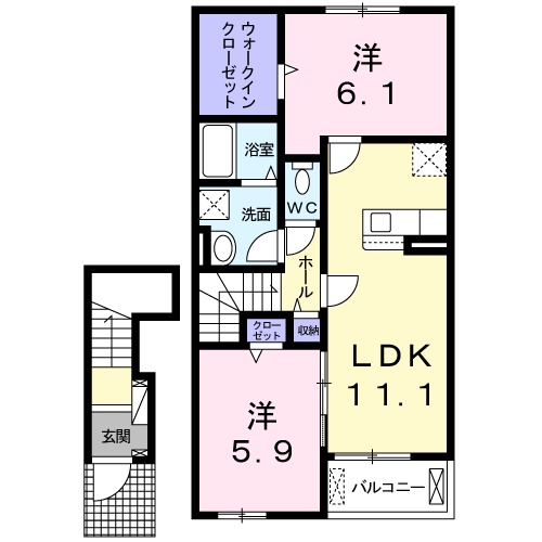 サンリット ヴィラ Bの間取り