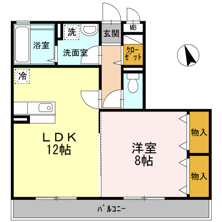 K・fines A棟の間取り
