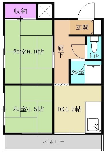 望月荘の間取り